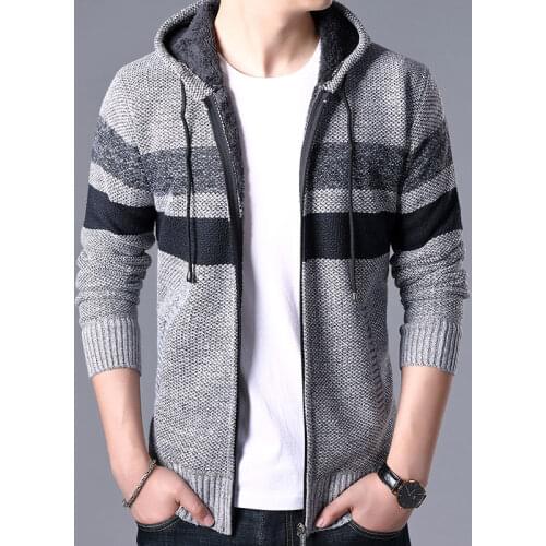 LINCICI Men's Cardigans With A Hood