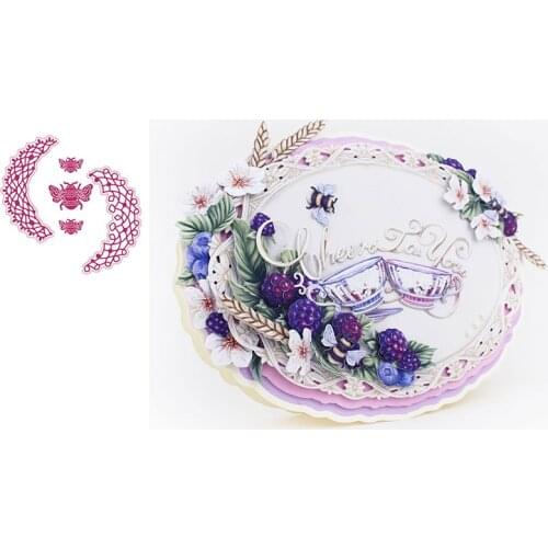 Insect Flower Busy Bees Metal Cutting Dies and Stamps DIY Scrapbooking Card Stencil Paper Cards Albums Album Big Die Sheets