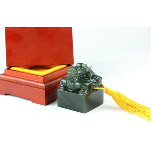 Natural the seal of Chinas Dragon pixiu Seal carving Dan Dongyu pendant free shipping