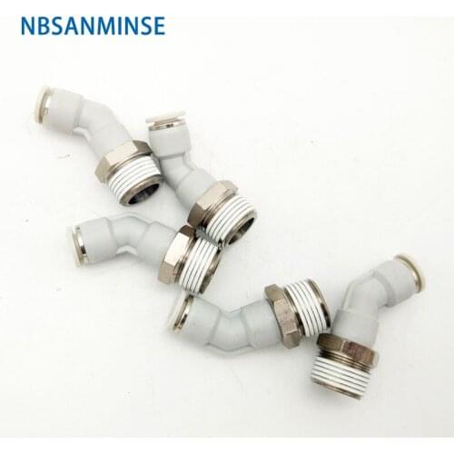 NBSANMINSE 10Pcs/Lot PL45 C Elbow Air Fitting Pneumatic Plastic air Push In Fittings Low pressure Automation pneumatic parts