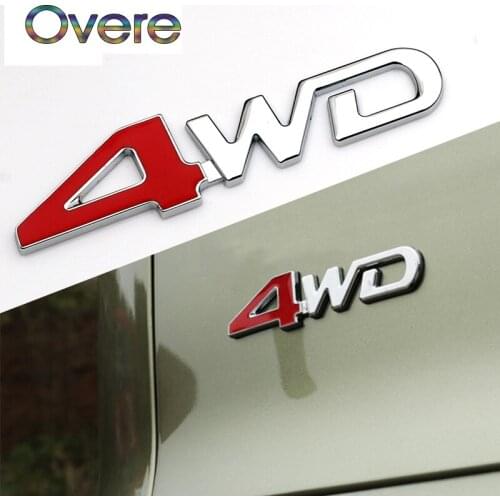 Overe 1PC Auto Car 3D Metal Sticker 4WD 4X4 For Honda Civic Accord Fit Subaru Impreza Forester XV Nissan Qashqai Juke Tiida