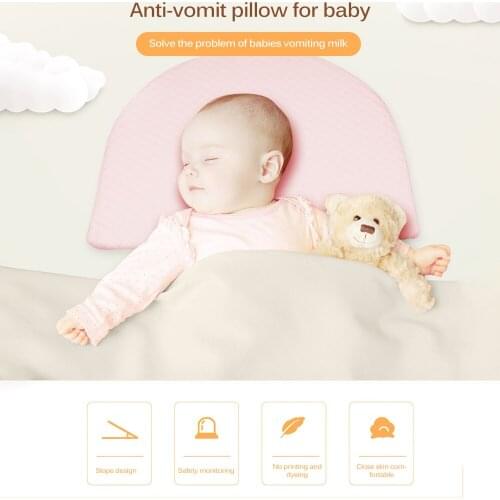 Infant Pillow Newborn Baby Sleep Pillow Anti Baby Spit Milk Crib Cot Sleep Positioning Wedge Anti Reflux Cushion Cotton Pad Mat