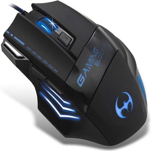 Newest Hot 7D Professional Wired USB Mouse 7 Button 5500 DPI Cool Color Lamp Gamer Computer Office Mice Cable Gaming LOL Mouse