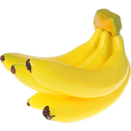 Realistic Lifelike Artificial Banana Bunch Fruit Fake Display Prop Decorative Food Home Party Decor