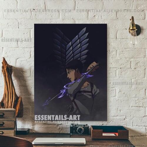 Attack on Titan Levi Ackerman Canvas Wall Art Poster Home Decor Painting Bedroom Study Living Room Decoration Prints Pictures
