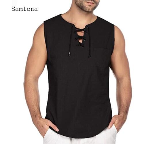Мужские футболки без рукавов Samlona China At AliExpress