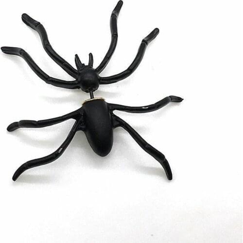 Halloween Earrings Gothic Punk Black Spider Party Cosplay Insect Ear Stud