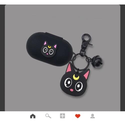 Black Cat Silicone Cover for Samsung Galaxy Buds / Buds+ Plus 2020 Case Charging Box Case Bluetooth Earphone Protect Skin