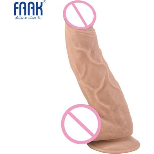 FAAK 24cm Super Huge Long Dildo Realistic Penis Adult Sex Products Big Dong Dick Woman Masturbation Gay lesbian Couples flirting
