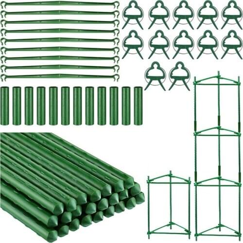 Tomato Cages Supports Deformable Assembled Set Tomato Stakes Assembled Garden Stakes Climbing Plant Support 108 Pcs