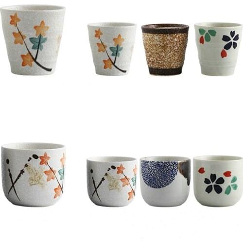 Vintage Ceramic Water Cups Japanese Teacup Master Coffee Mug Container Teaware Drinkware Retro Tea Cup Decor Crafts