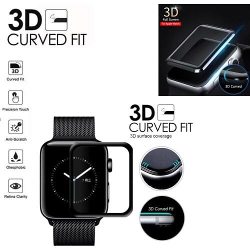 3D Tempered Glass For Apple Watch Series 1 2 3 4 Screen Protector Protective Film For iwatch 44mm 40mm 38mm 42 mm