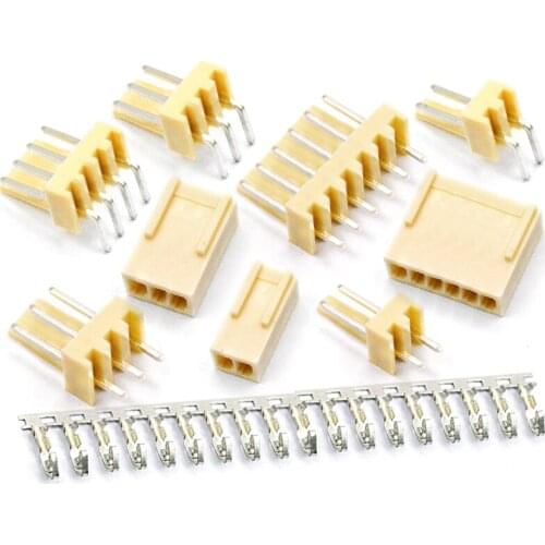 10set KF2510 connector 2.54MM connector plug + straight needle seat + terminal 2P 3P 4P 8P 10P etc