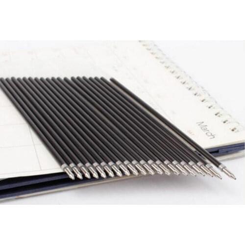 100pcs High quality Blue Ink Refill Gel Pen bullet for Fine Nib Ink cartridge School Student office stationery Love Gift