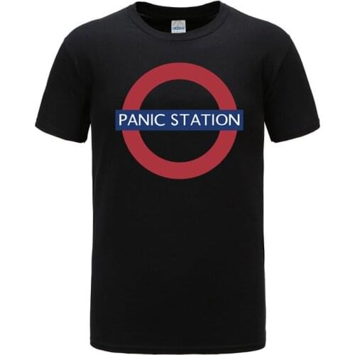 2021 cotton Muse T-Shirt Men Letter Print Panic Station Music Tee Shirt Summer Beach T Shirts For Men T Shirt Short