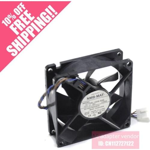 NMB 8025 12V 0.65A 3110RL-04W-B86 4 wire PWM fan thermostat