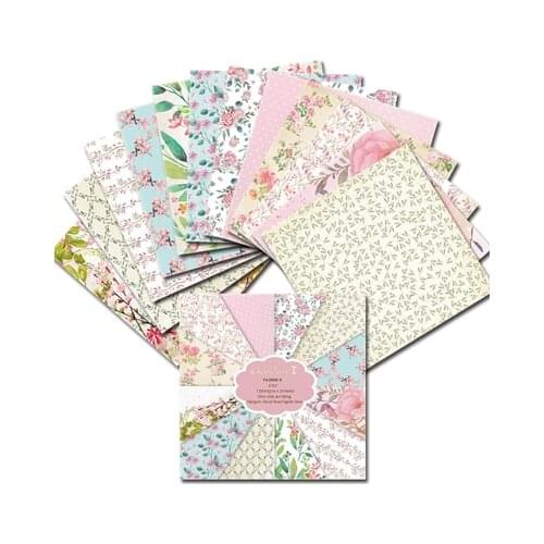 6 Inch Flower Garden Scrapbooking Patterned Art Background Paper Home Deco DIY Card Making Craft Paper Pack