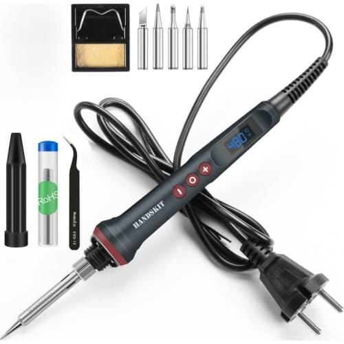 90W Electric Soldering Iron Kit 80W LCD Digital Display Adjustable Temperature Welding Solder Iron With Tips Repair Rework Tools