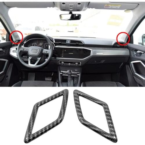 For Audi Q3 2019 2020 ABS Car Accessories Front A Pillar Audio Speaker Trim Car Inner Audio Ring Cover Frame Panel
