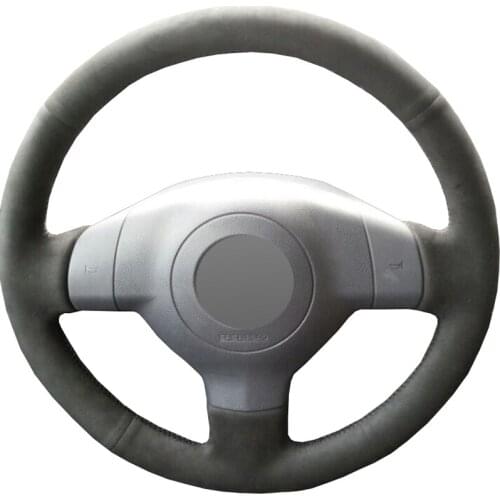 Black Suede Car Steering Wheel Cover for Suzuki SX4 2006-2013 Swift 2005-2011 Splash Alto 2007-2015 Opel Agila Vauxhall Agila