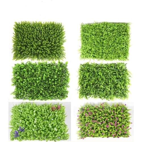 Plants Wall Artificial Flowers Green Lawn Simulation flower Wedding Wall Indoor Balcony Living Room Decoration Home Garden Decor