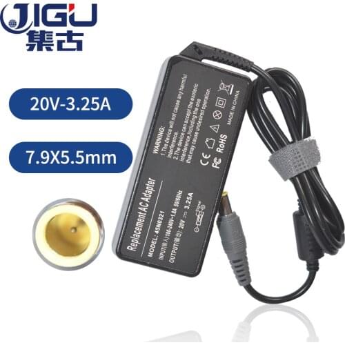 JIGU Replacement For IBM/Lenovo 20V 3.25A 7.9*5.5MM 65W G560 Z470 Laptop AC Charger Power Adapter Input 100-240Vr