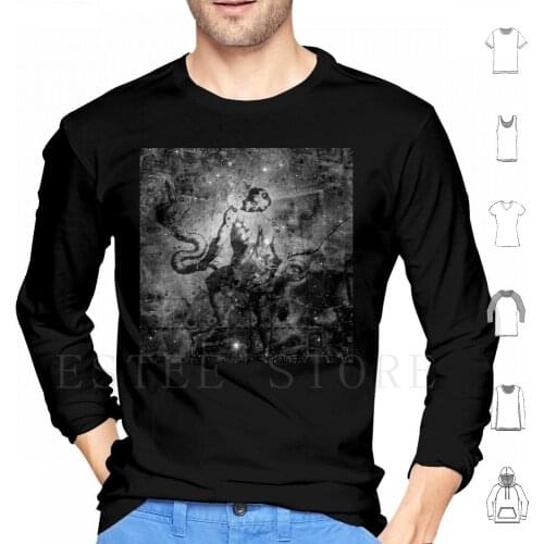 When The Stars Are Right-The Eagle Nebula In Serpens ( B&W Version ) Hoodies Long Sleeve Richard Maier Sky Star Nebula