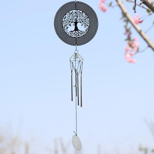 Metal Life Tree Wind Chime Pendant Hanging Drops Home Window Balcony Decoration Window Curtains Pendant Home Decor Gifts