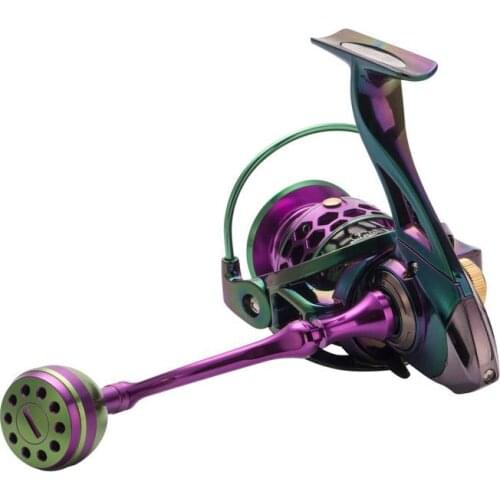 New Lures Fishing Reel Colorful Fishing Spinning Reel Metal Spool High Speed Power Handle 20kgs Drag Carp For Saltwater Wheel