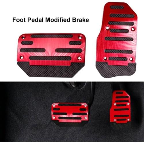Foot Pedal Modified Brake Throttle Aluminum Alloy Anti-Skid Pad Foot Treadle Cover Pad Car Auto Vehicle Non-slip Pedal