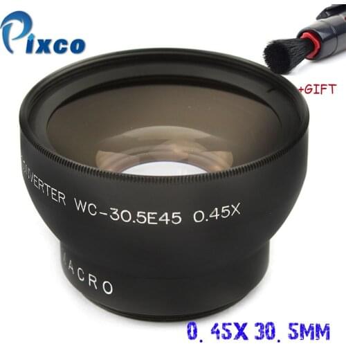 Pixco 30.5MM 0.45X Super Macro Wide Angle Lens thread lens For canon nikon sony PENTAX olympus DSLR DV SLR Camera (black)