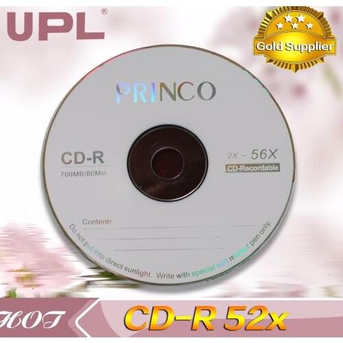Wholesale 10 discs Grade A x52 700MB Blank Princo Printed CD-R Disc