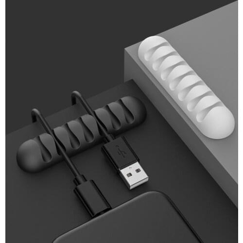 Desktop Cable Clips Tidy Management Wire Organizer Winder Self Adhesive Organizing Home Office Mouse USB PC Charging 4 5 7 Slots