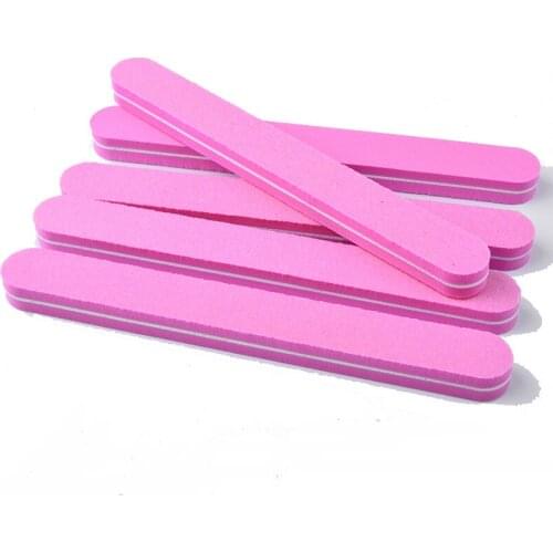 10Pcs/set Thick Nail Art Sandpaper 100/180 Nail Files Buffer Nail Tips Polishing Grinding Manicure Pedicure Tools Top Quality