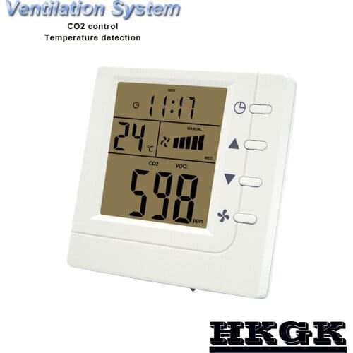RS485 Office, conference room air quality monitor co2 regulator for 3 speed Relay