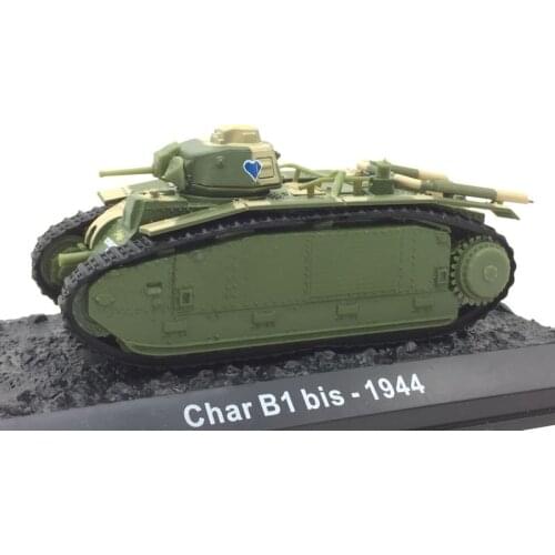 WWII French Army Armored Tank Model Charb1 Bis Tank Length 9cm Alloy Infantry Armored Vehicle Model Toy