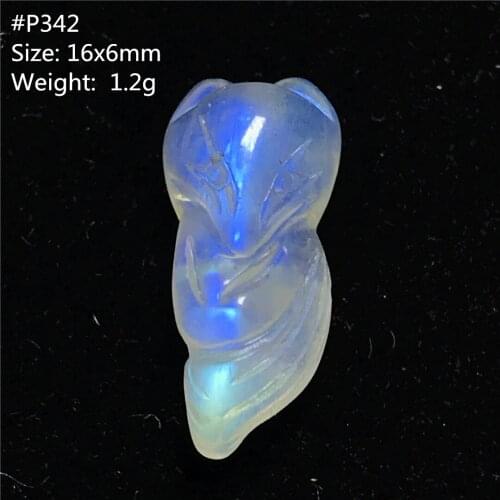 Top Natural Moonstone Pendant Jewelry For Women Man Fox Crystal Stone Luck Healing Blue Beads Gift Gemstone Carved Light AAAAA