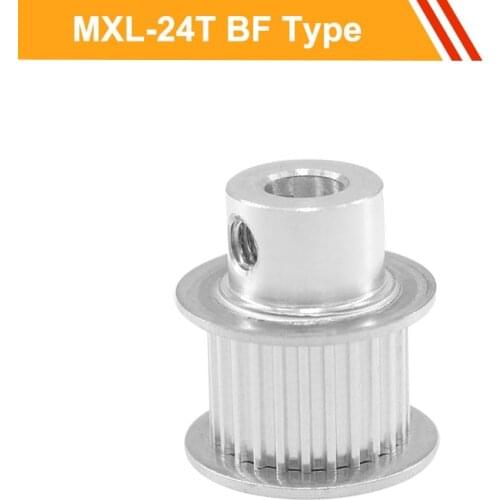 MXL 24T Toothed Pulley Wheel 7mm/11mm Belt Width MXL Type Timing Belt Pulley 5/6/6.35/7/8mm Bore Transmission Pulley