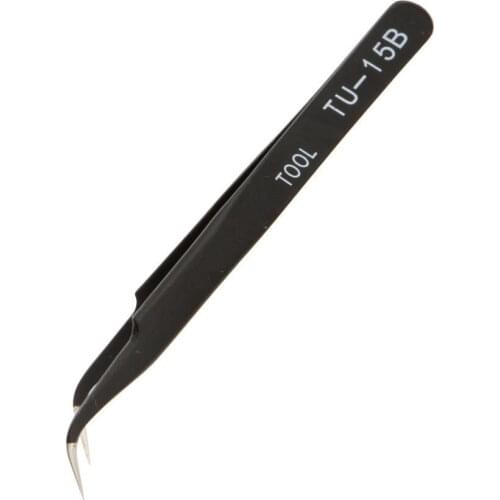 1PCS Non-magnetic Elbow Tweezers TU-15B Anti-static Tweezer NEW