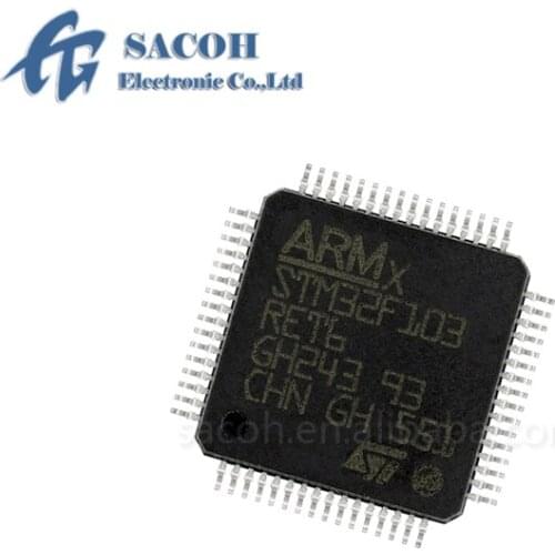 1PCS New OriginaI STM32F103RET6 STM32F103RET6TR or STM32F103RET7 or STM32F103REY6 STM32F103REY7 STM32F103 LQFP-64 32Bit MCU