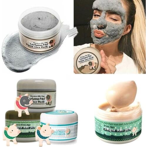 100g Elizavecca Milky Piggy Carbonated Bubble Clay Mask Green Piggy Collagen Jella Pack Aqua Brightening Mask Korea Facial Mask