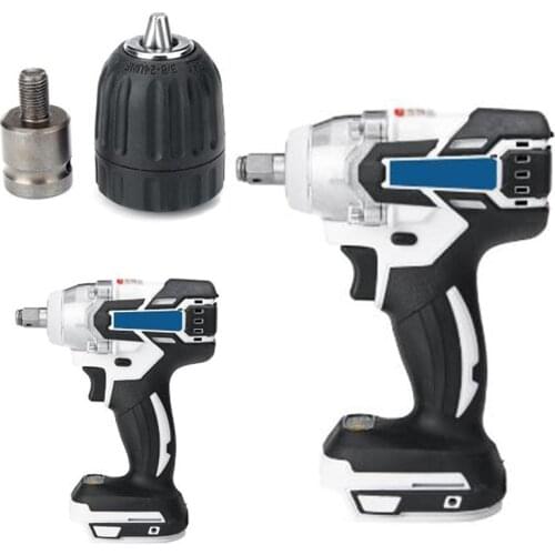 1280W Brushless Electric Hammer Cordless Drill 19800mAH 240-520NM Adjustable 0~3600 RPM 240-520NM Torque No charger&battery