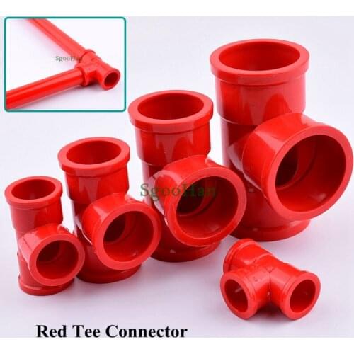 2~20pcs ID 20~50mm UPVC Pipe Tee Connector Irrigation System Water Supply 3 Ways Hard Pipe Hydroponic Planting Frame Tube