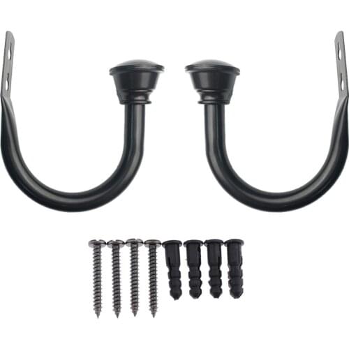 2x Iron Curtain Holdbacks for Draperies - Curtain tiebacks Hook, Curtain Tieback Hooks for Curtains