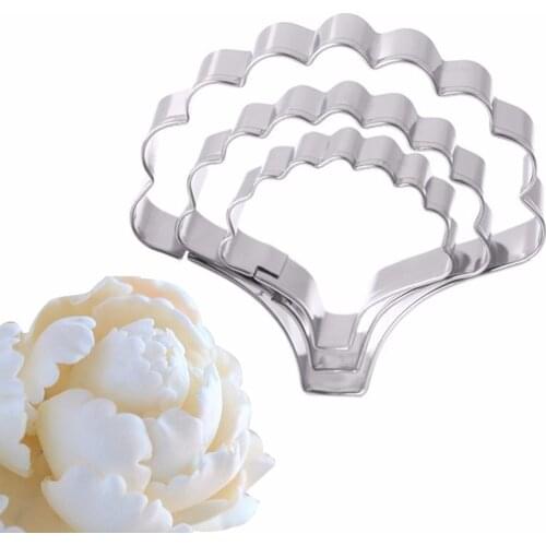 3pcs/set Carnations Cookie Cutter Mold Fondant Cake Decorating Tools 3D Sugarcraft Christmas Pastry Flower Biscuit Baking Mold