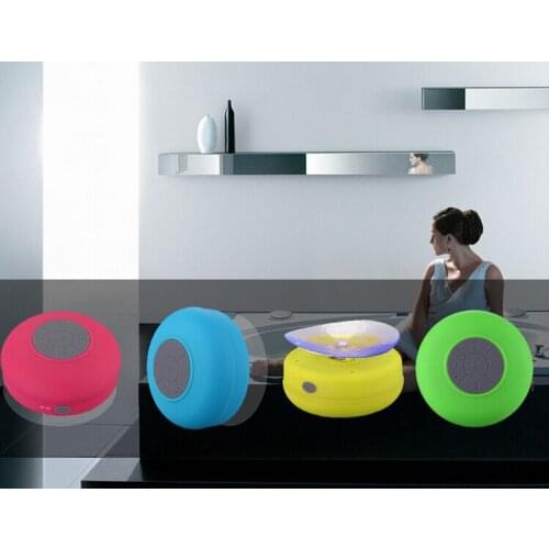 30pcs/lot Mini Waterproof Portable Wireless bluetooth with Speaker Suction Cup with Microphone