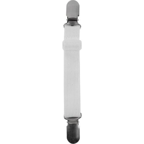 4Pcs White Bed Sheet Mattress Blankets Elastic Holder Non Slipping Grippers Fasteners Adjustable Table Cloth Clip