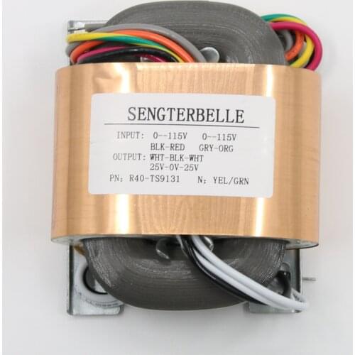 1PC 50W ( 50VA ) R-core audio transformer sec：25V-0-25V for headphone/phono/AMP