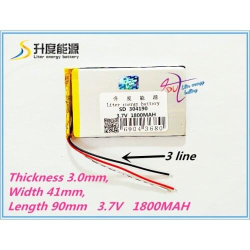 Free shi XWD 304191P 3.7V KEBE PL304191 304192 PL304190 1800MAH LI- ION POLYMER battery for china clone S6 S9600 MTK phone