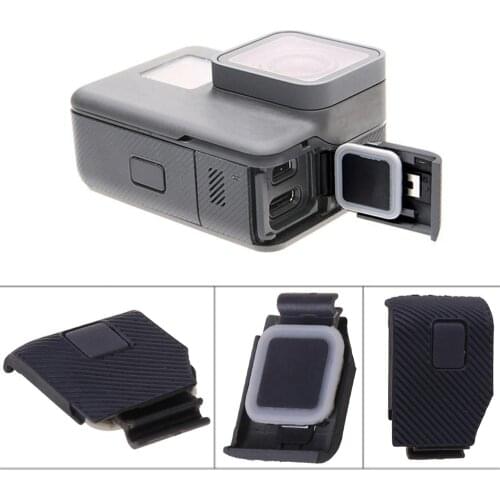 Side Door Cover USB-C Mini HDMI Port Side Protector Replacement for GoPro HERO5/6/7 Black UV Filter Lens Repair Parts B36A